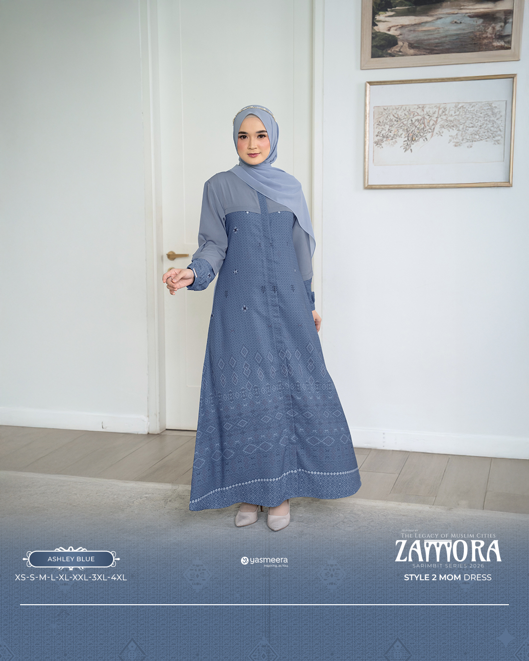 Yasmeera - GAMIS ZAMORA STYLE 2 DEWASA GRADE B