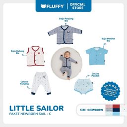FLUFFY Paket Pakaian Bayi - Setelan Newborn - Lembut & Standart SNI - Paket Bundling