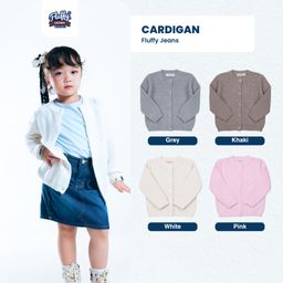 FLUFFY - Cardigan Anak - Lembut dan Standart SNI - 1 - 5 Tahun