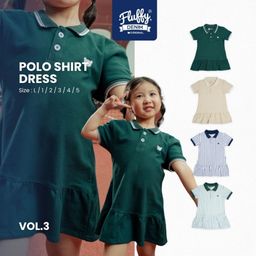 FLUFFY Dress Anak - Polo Shirt Dress - Fluffy Denim Original Vol.3