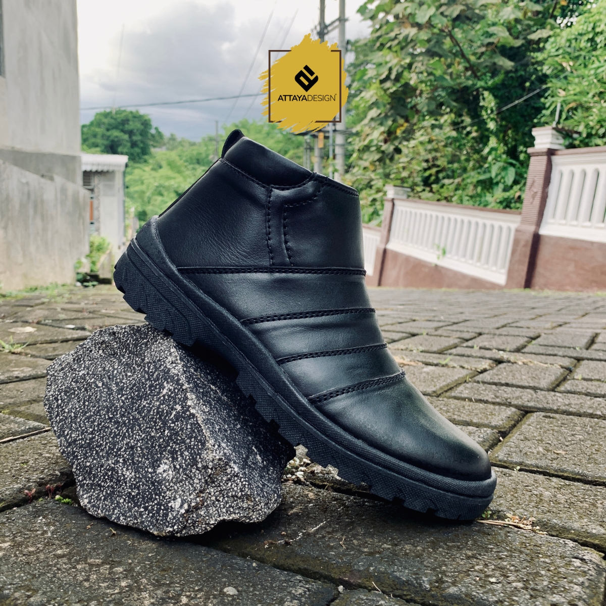 Sepatu Boots Pria Kulit Asli RS
