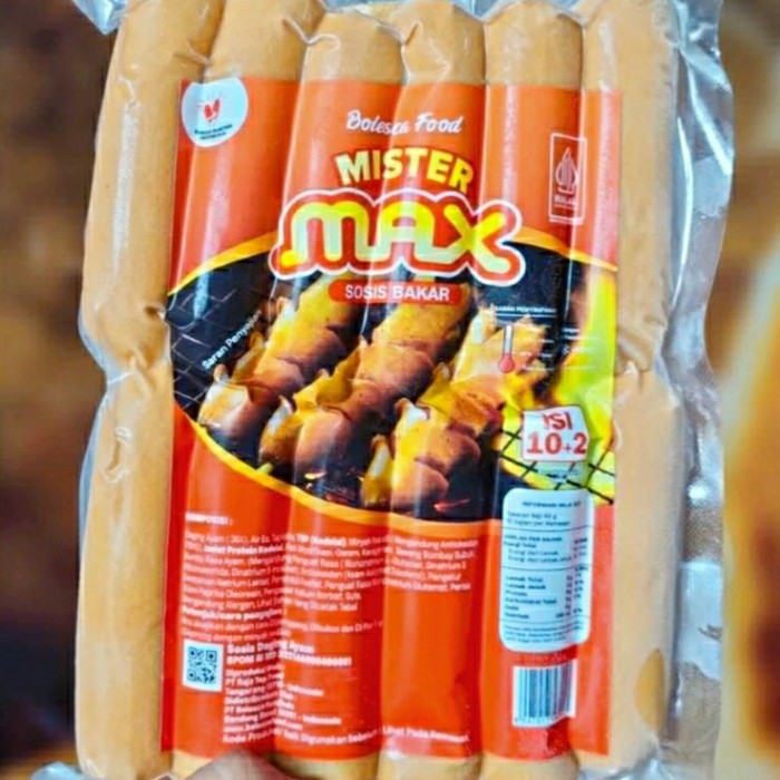 Mister MAX Sosis Bakar isi 10 + 2 500gr