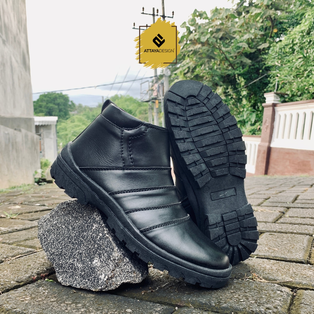 Sepatu Boots Pria Kulit Asli RS