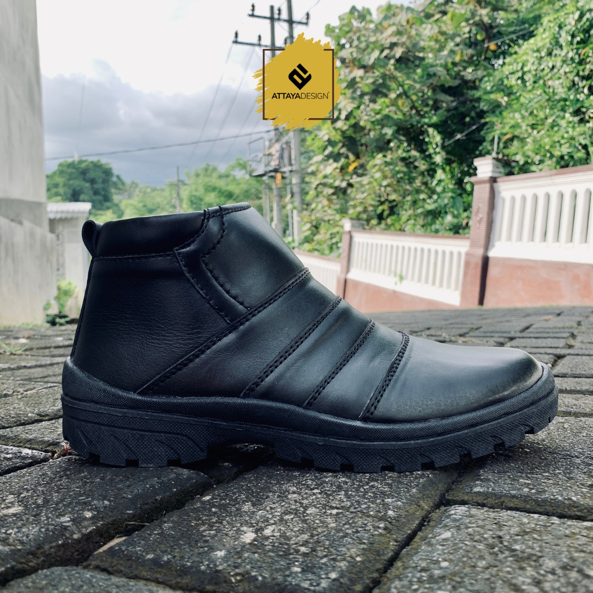Sepatu Boots Pria Kulit Asli RS