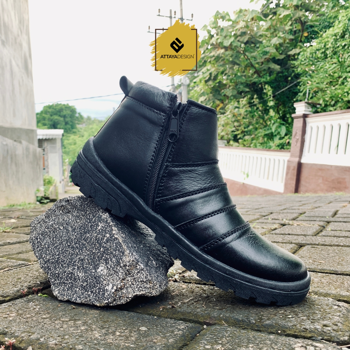 Sepatu Boots Pria Kulit Asli RS