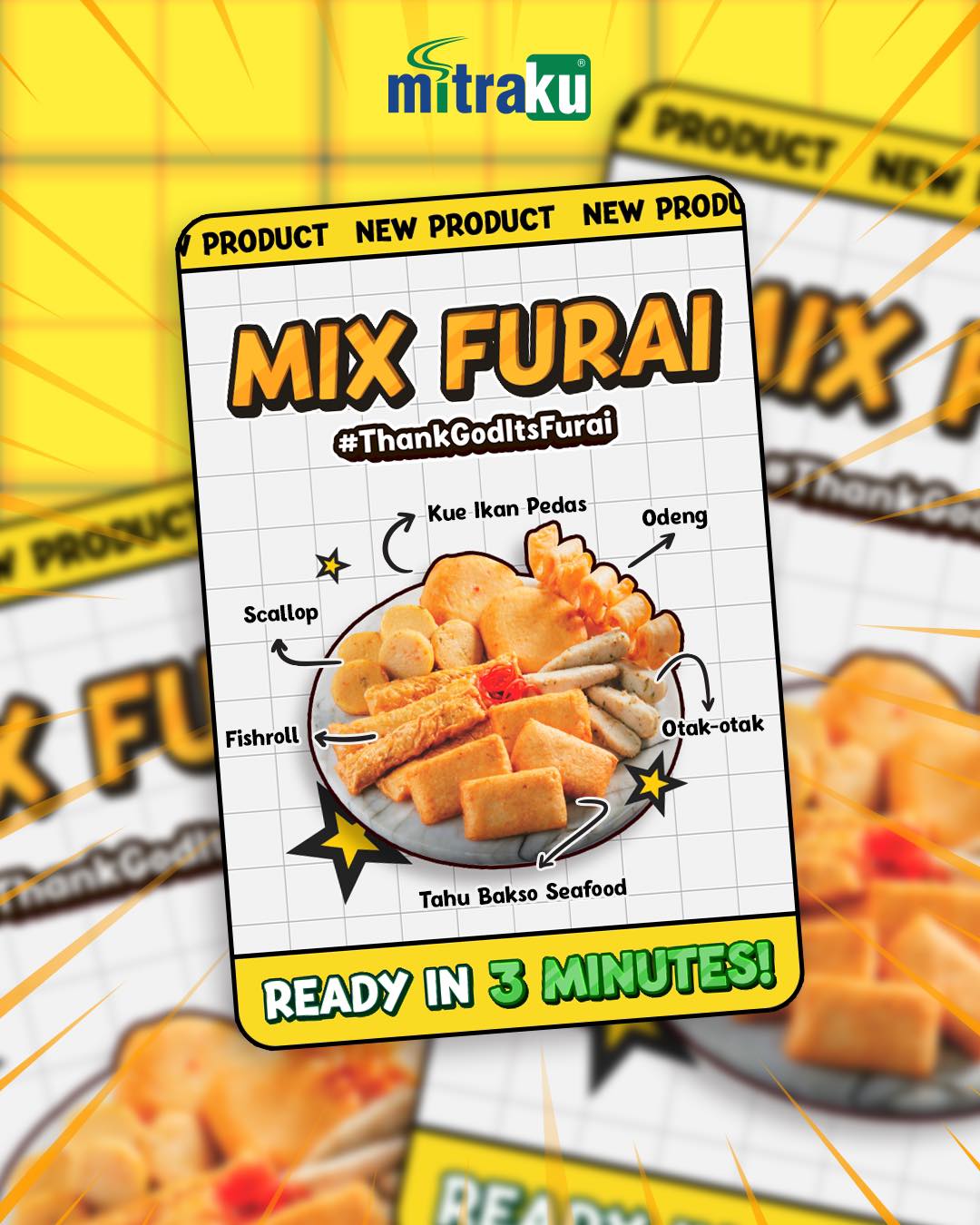 Mitraku Mix Furai 500 Gram Seafood Frozen