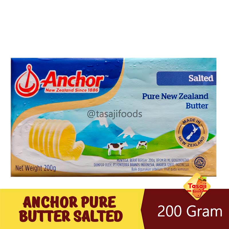 Anchor Pure Butter Salted 200 Gram Asin New Zealand