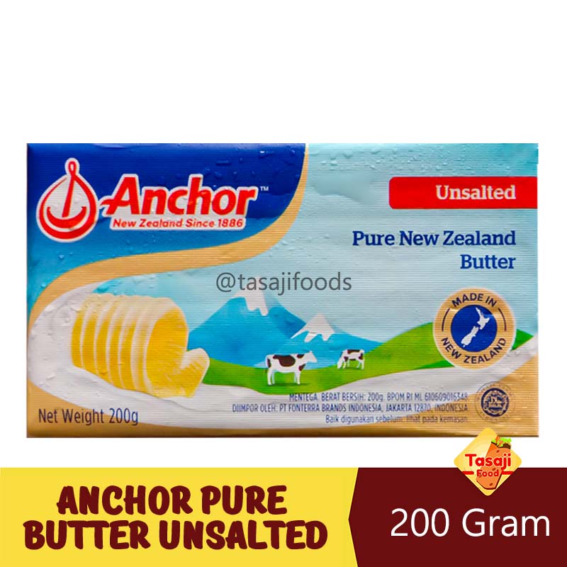 Anchor Pure Butter Unsalted New Zeland 200 Gram