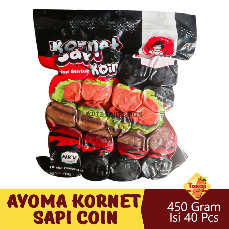 Ayoma Kornet Sapi Coin Mini 450 Gram Isi 40 Pcs