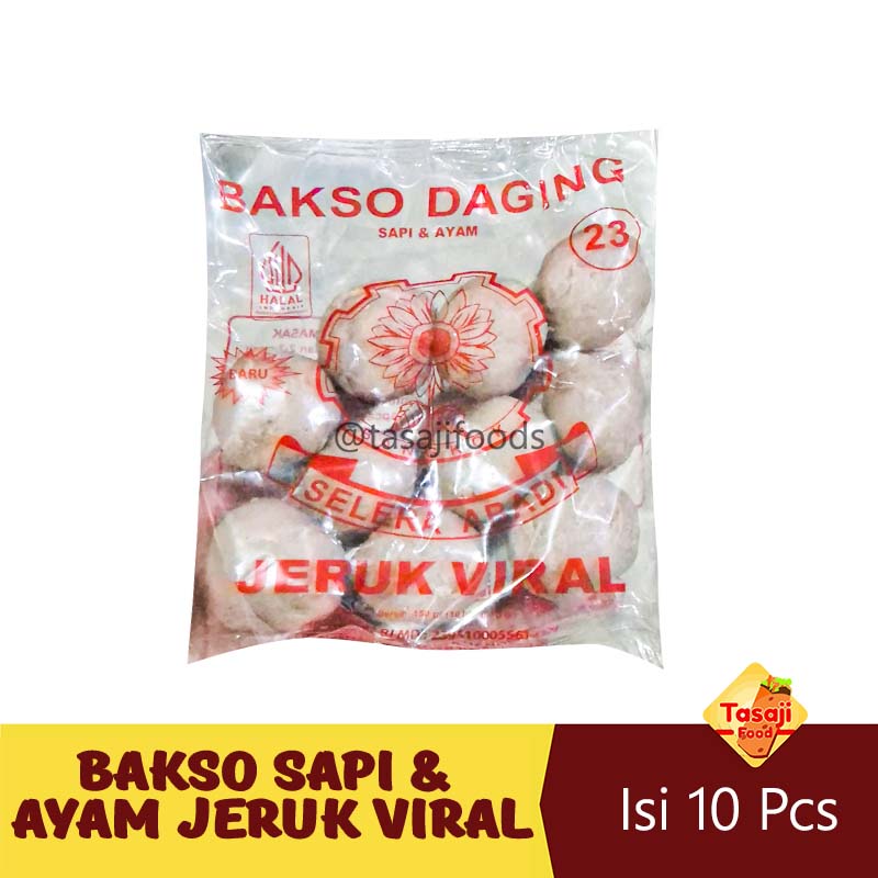 Bakso Sapi Dan Ayam Jeruk Viral Selera Abadi 150gr Isi 10 pcs