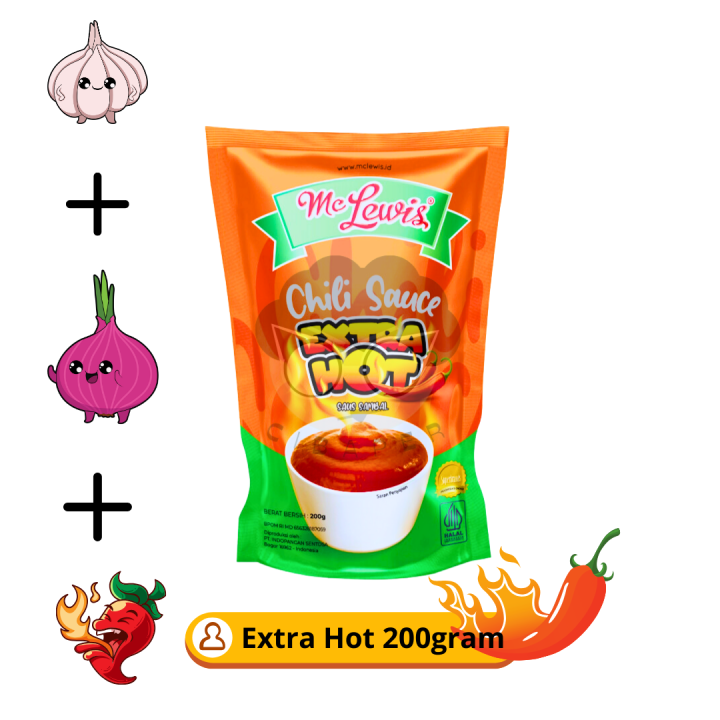 Mc Lewis Extra Hot Sauce 200gr Saus Pedas