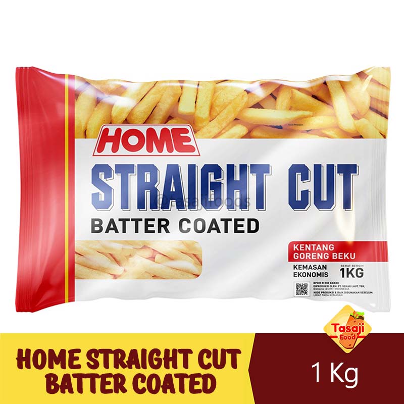 Home Kentang Straight Cut Batter Coated 1 Kg