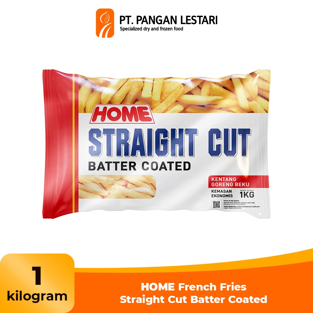 Home Kentang Straight Cut Batter Coated 1 Kg