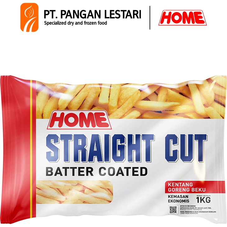 Home Kentang Straight Cut Batter Coated 1 Kg