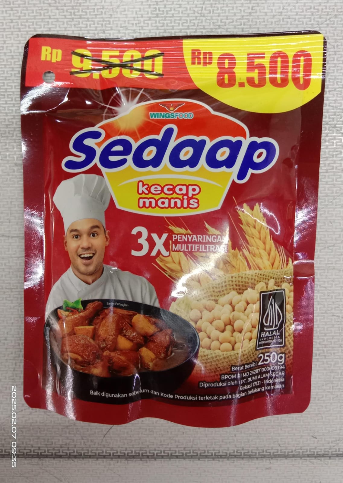 Kecap Manis Sedaap Special 250 gr Refill Pouch