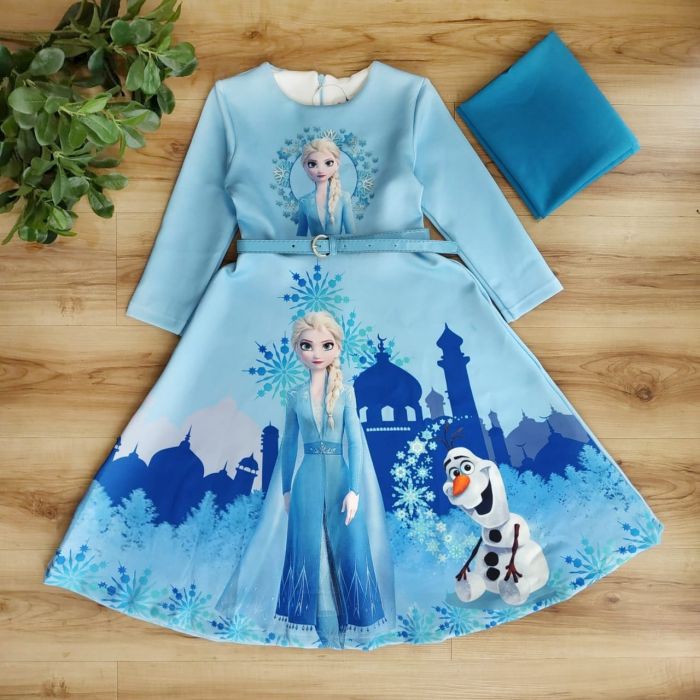 Gamis Anak perempuan MonsterKids/ gamis Frozen / setelan gamis anak perempuan