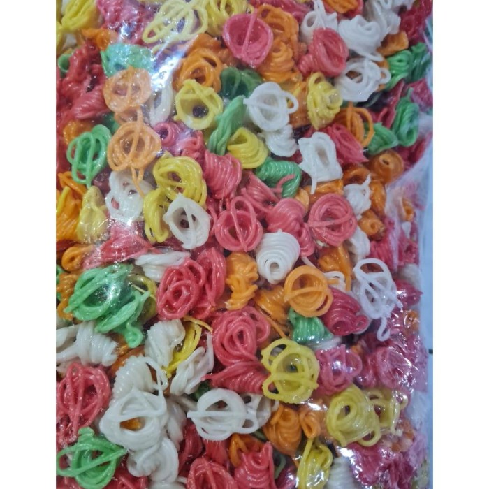 Kerupuk Keong Warna Besar 5 Kg Kerupuk Mentah