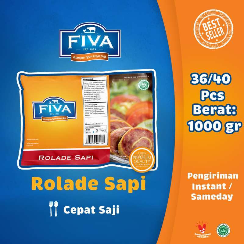 Fiva Rolade Daging 1 Kg Olahan Daging Sapi Frozen