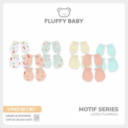 FLUFFY Sarung tangan dan kaki Flamingo (Isi 3Pasang) STK FSB NEWBORN