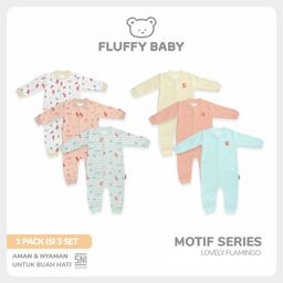 FLUFFY Jumpsuit Flamingo (Isi 3Pcs) KDS FSB SML