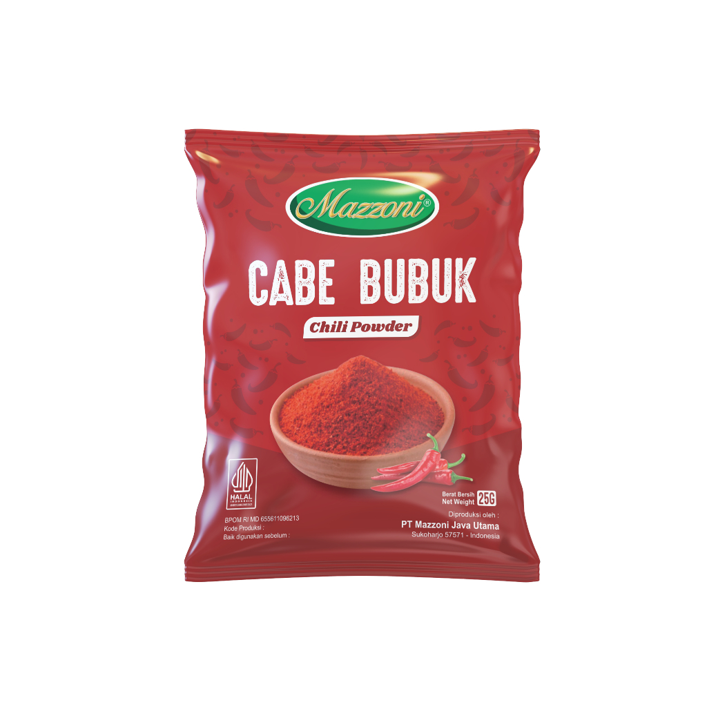 Mazzoni Cabe Bubuk 25 Gram Bumbu Tabur