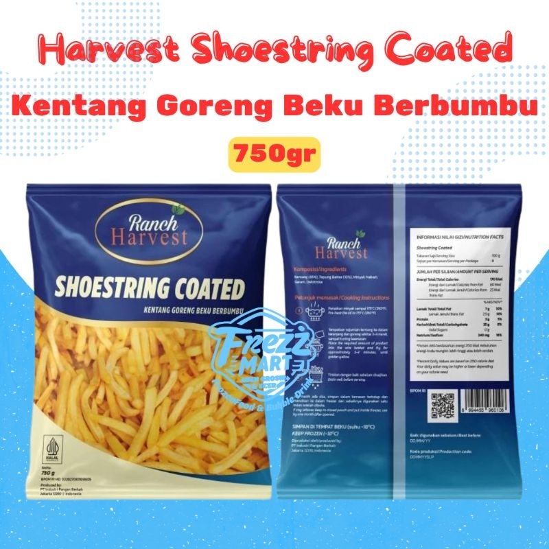 Harvest Kentang Shoestring Batter Coated 750 Gram