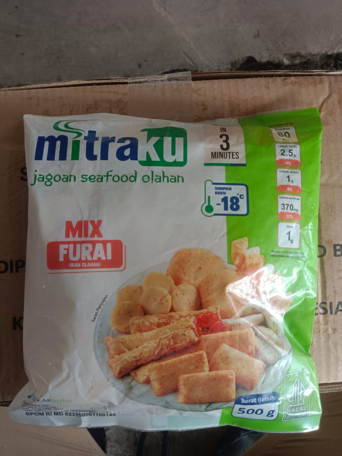 Mitraku Mix Furai 500 Gram Seafood Frozen