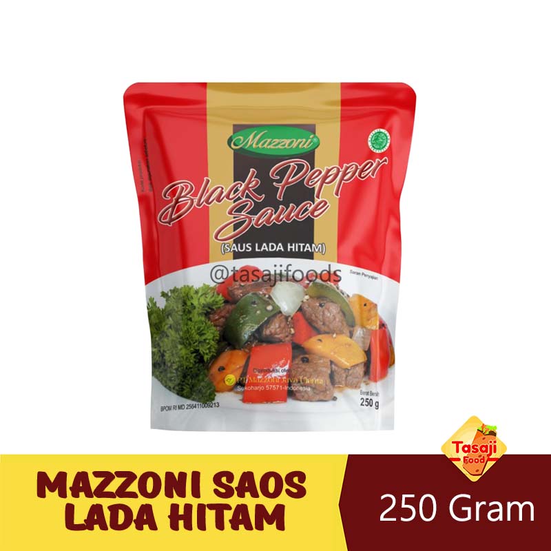 Mazzoni Saos Lada Hitam 250 Gram Saus Blackpepper
