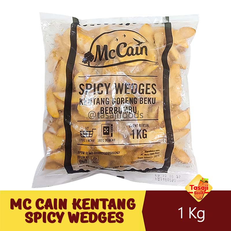 Mc Cain Kentang Spicy Wedges 1 Kg Kentang Beku Bumbu