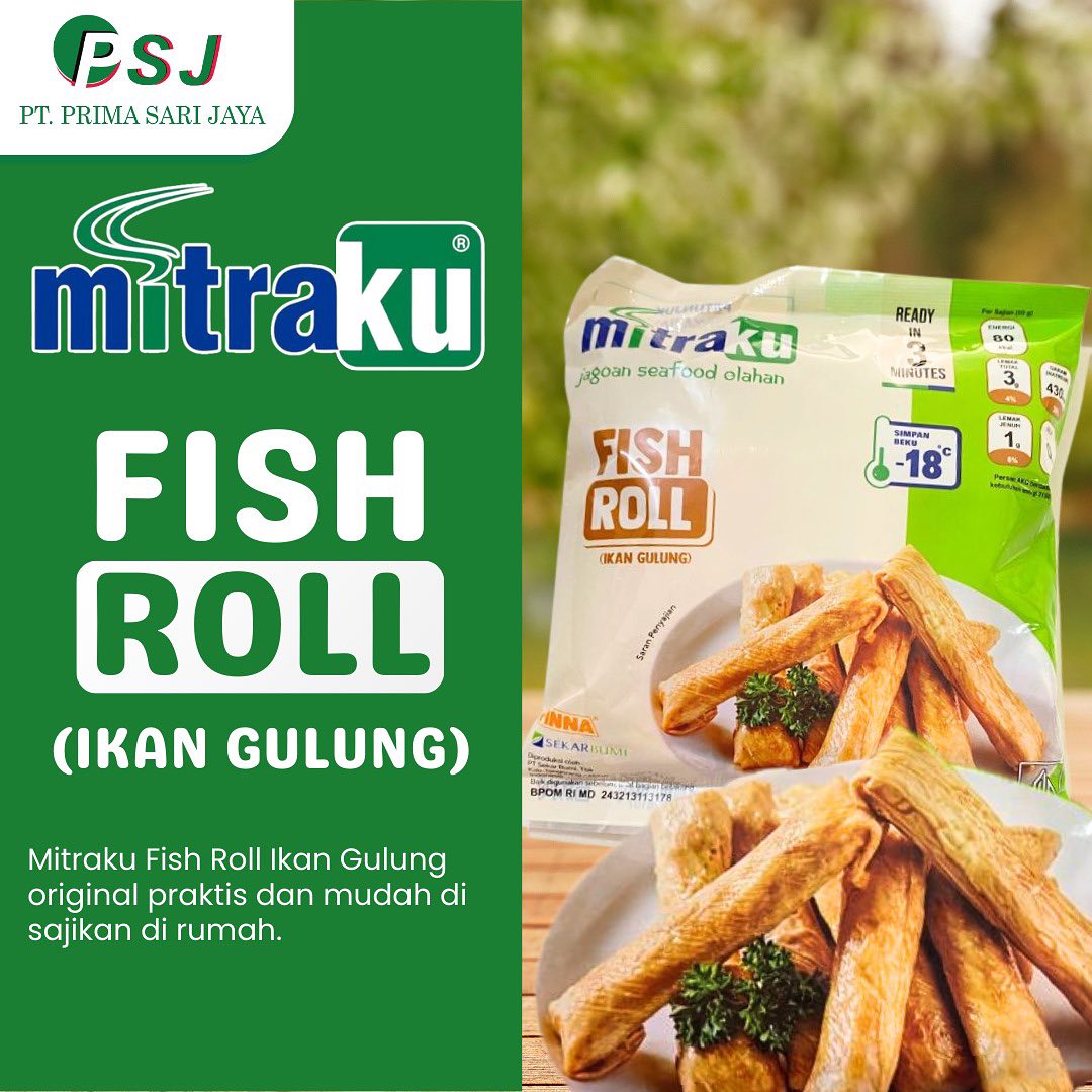 Mitraku Fish Roll 1 Kg Olahan Ikan Frozen