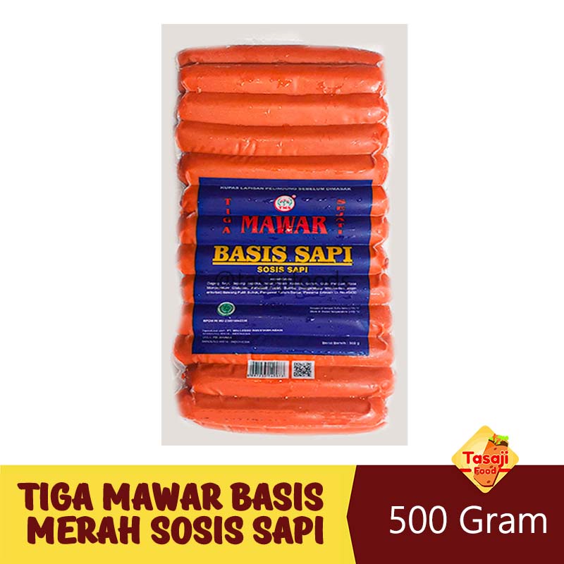 Tiga Mawar Basis Merah Sosis Sapi 500 Gram Viva Dahlia