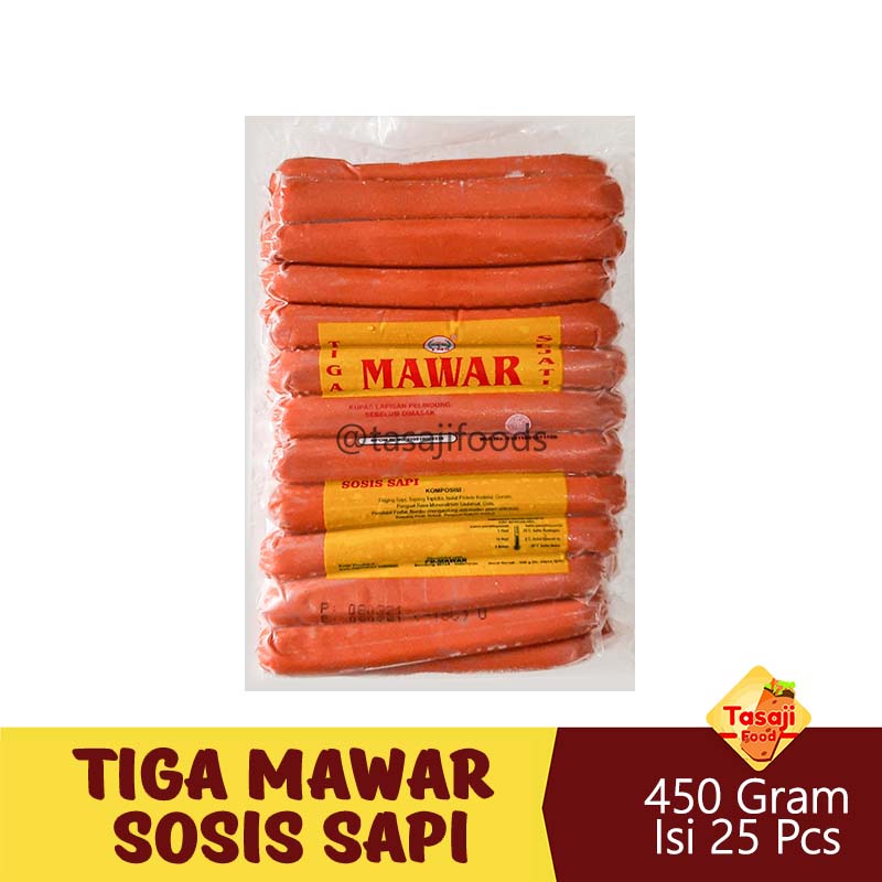 Tiga Mawar Sosis Sapi 450 Gram Viva Dahlia