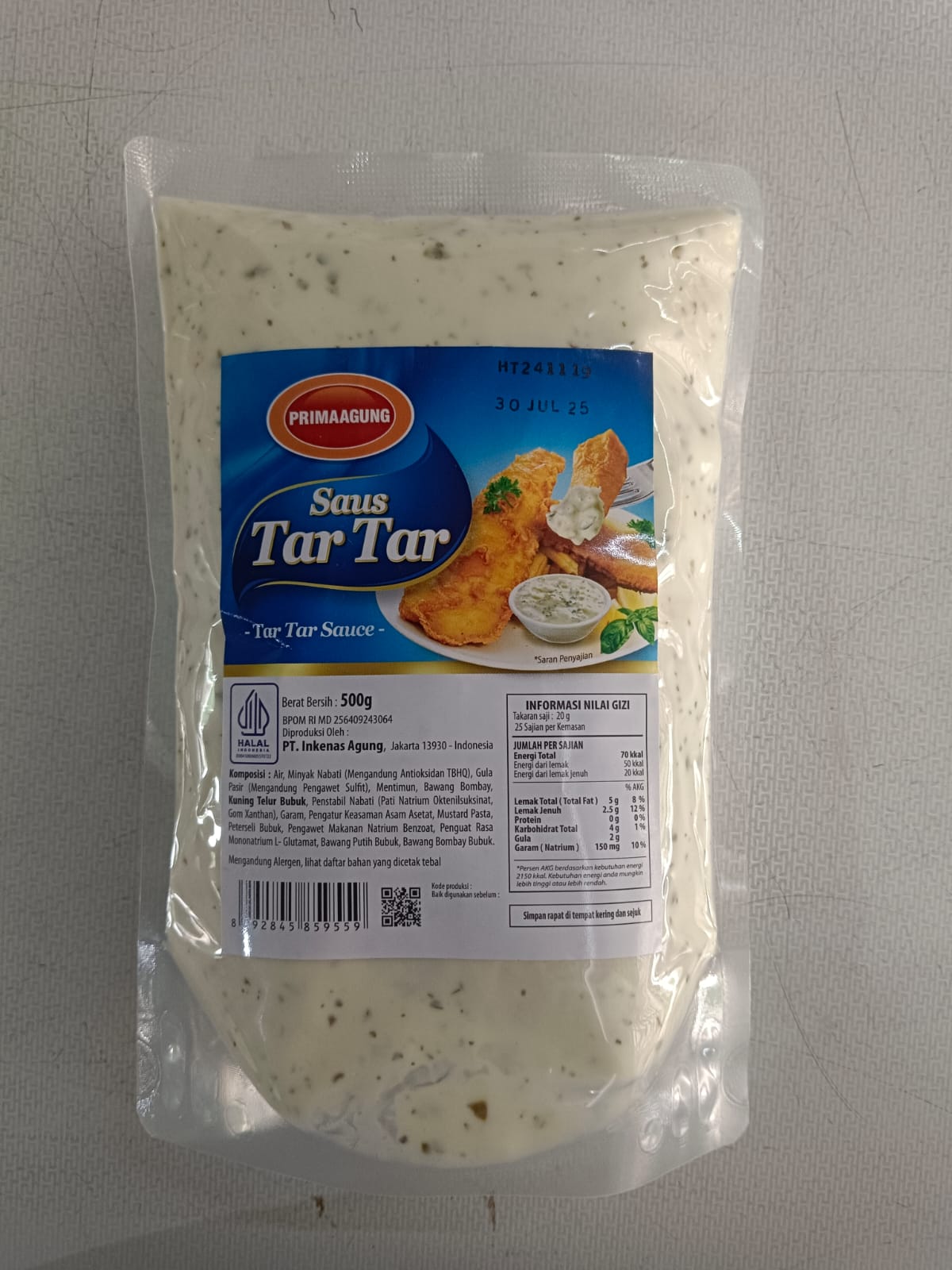 Prima Agung Saus Tar Tar 500 Gram Sauce TarTar