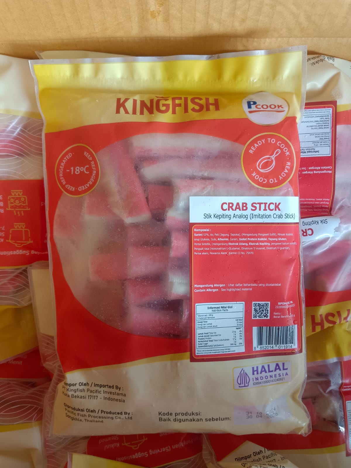 Kingfish Crab Stick 500 Gram Olahan Ikan Kepiting
