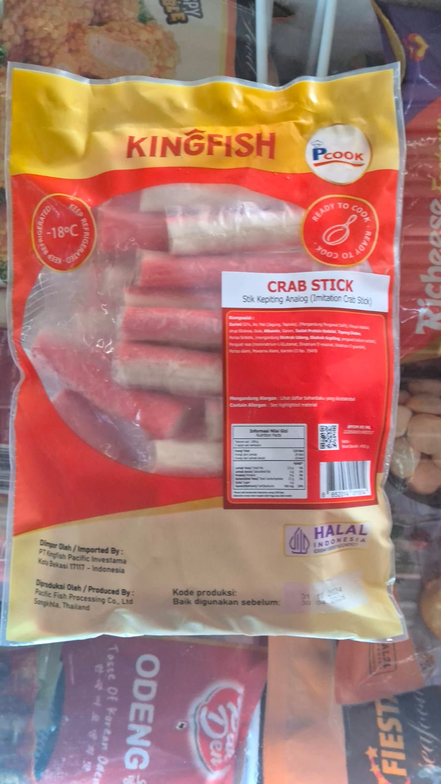 Kingfish Crab Stick 500 Gram Olahan Ikan Kepiting