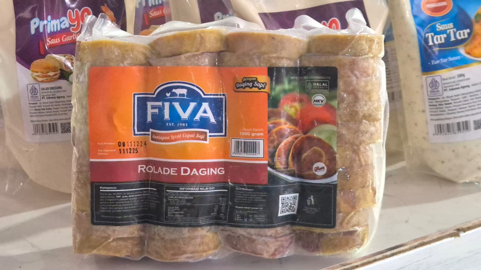 Fiva Rolade Daging 1 Kg Olahan Daging Sapi Frozen