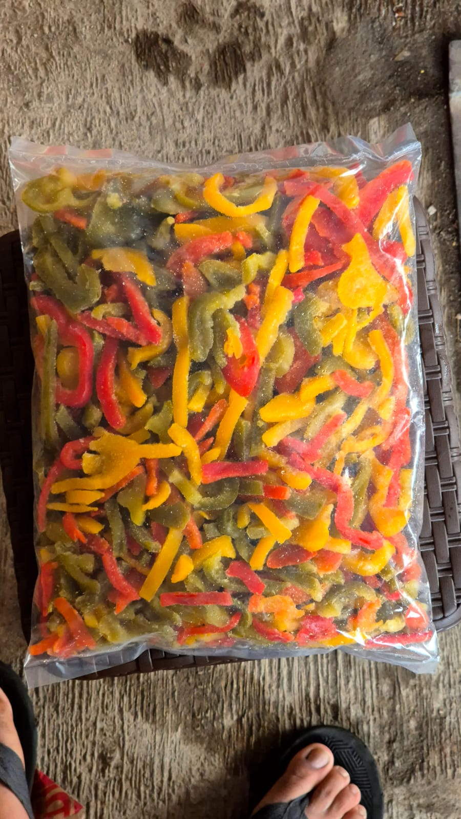 Sayur Paprika Slice Mix Kemasan  1 Kg Frozen