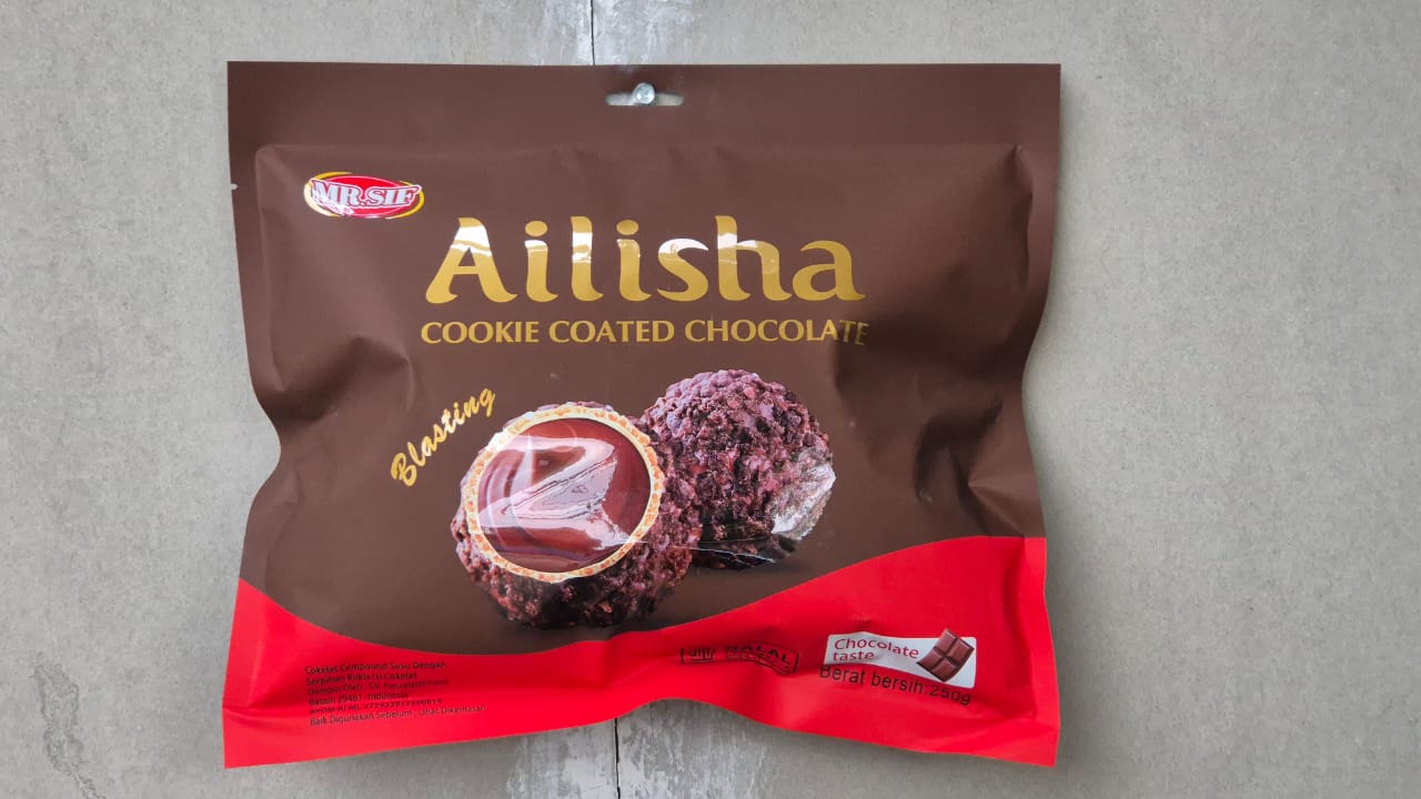 MR.SIF Ailisha Cookie Coated Chocolate 250g Chocolate Taste