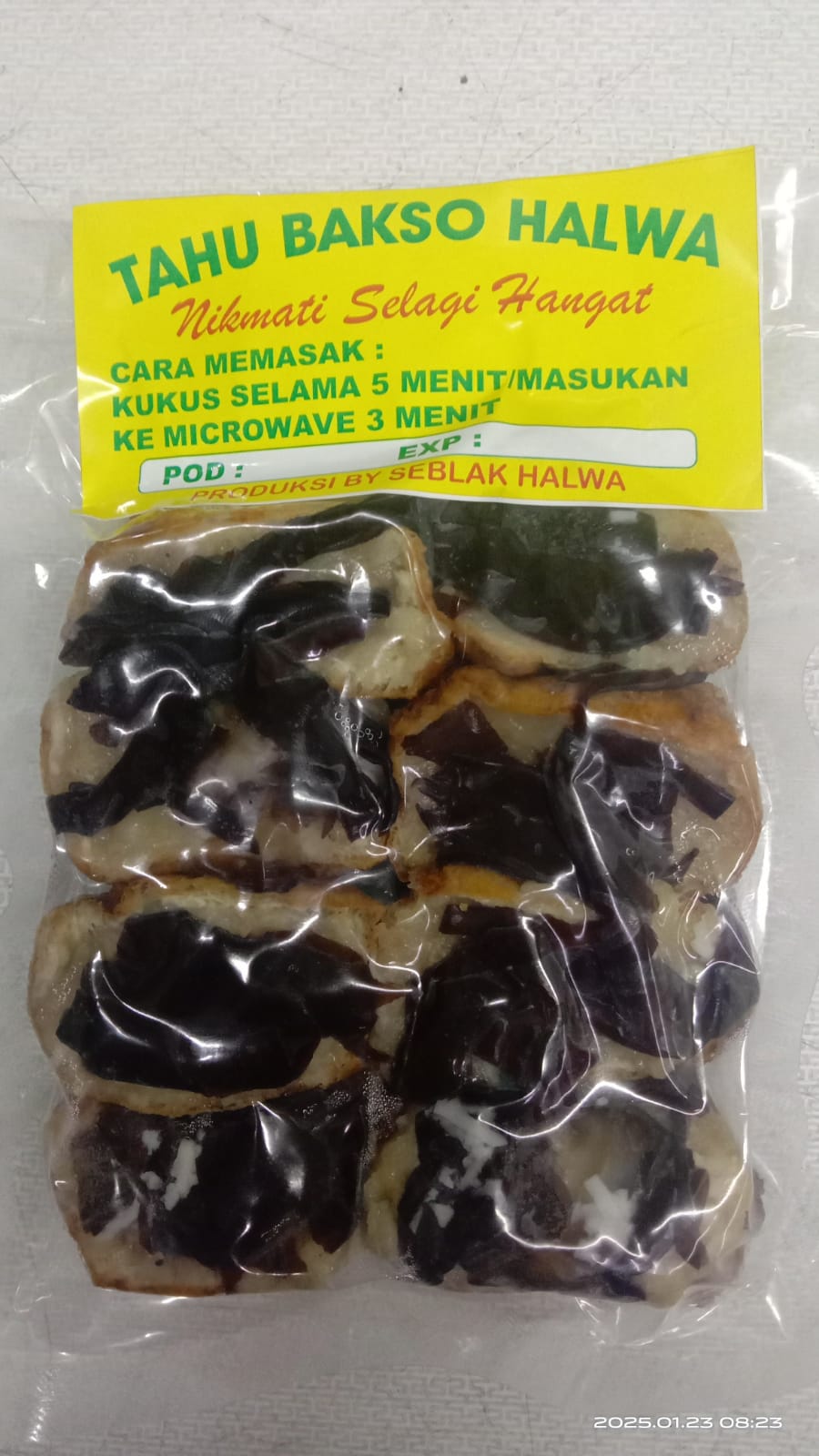 Tahu Bakso Halwa Jamur Isi 8 Pcs