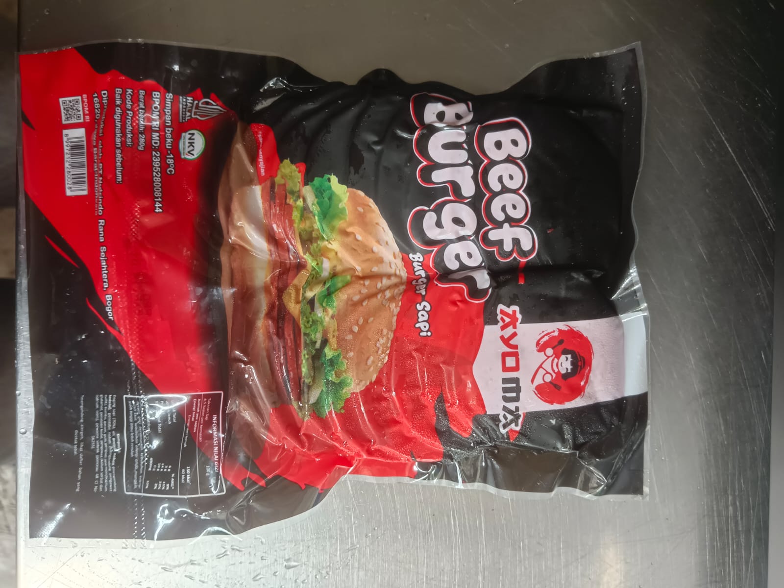 Ayoma Beef Burger Mini 280 Gram Isi 20 Pcs