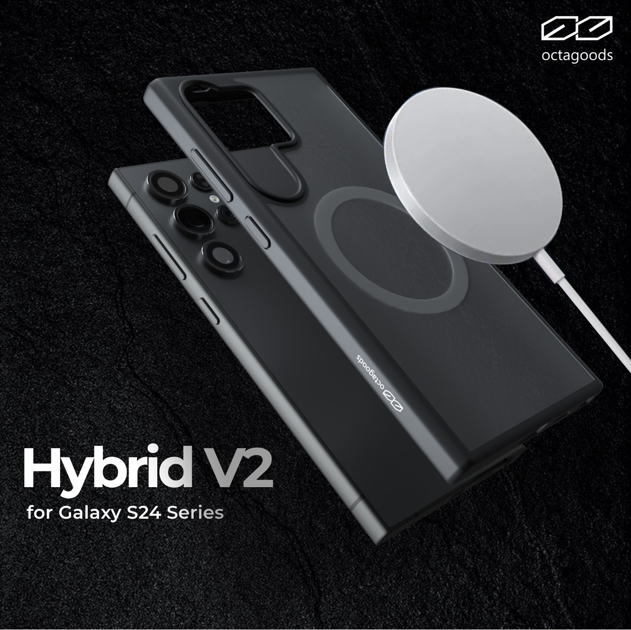 Case Samsung Galaxy S24 Ultra Plus Octagoods Hybrid V2 MagSafe Casing