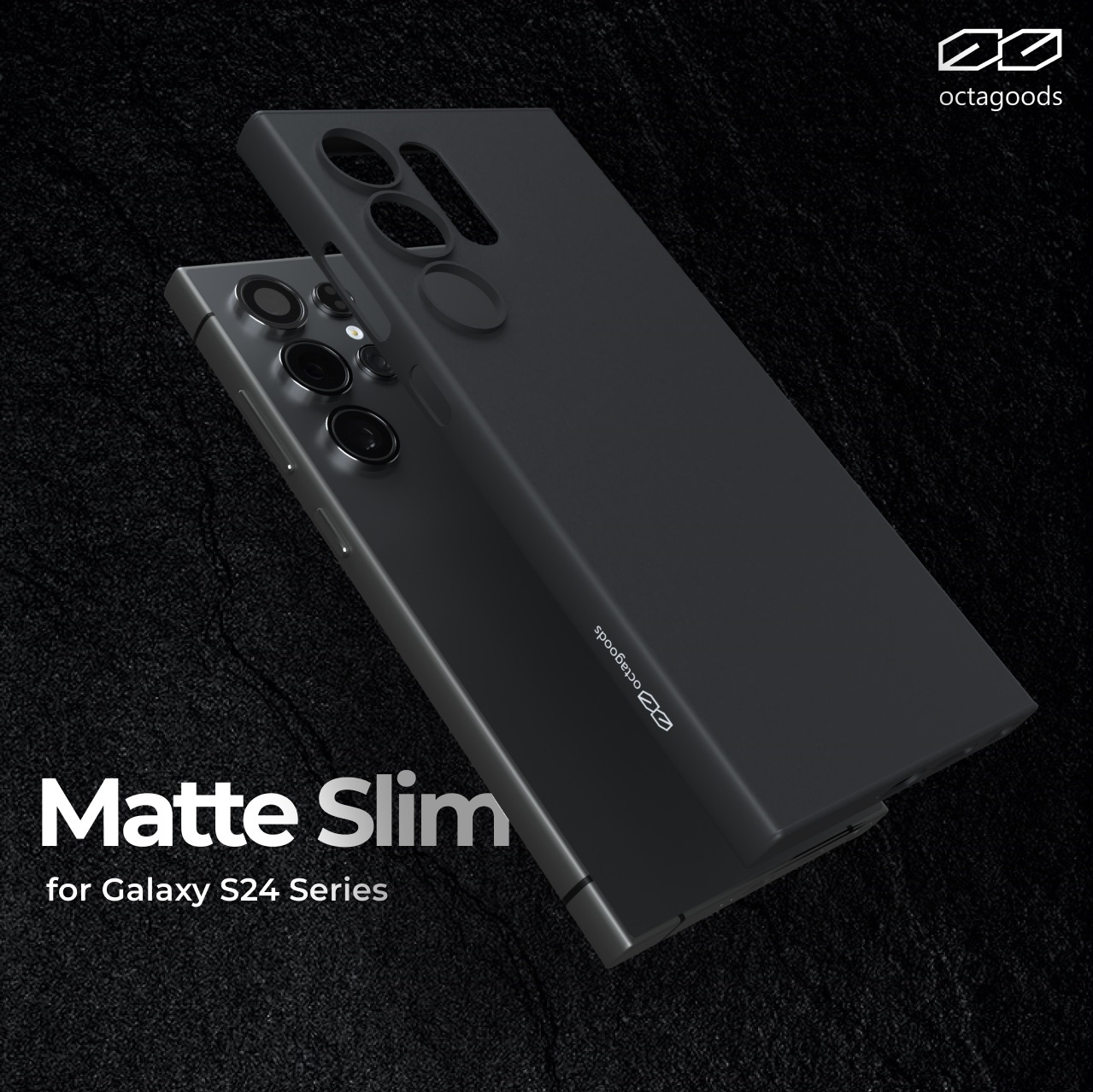Case Samsung Galaxy S24 Ultra Plus Octagoods Matte Slim Hardcase Cover
