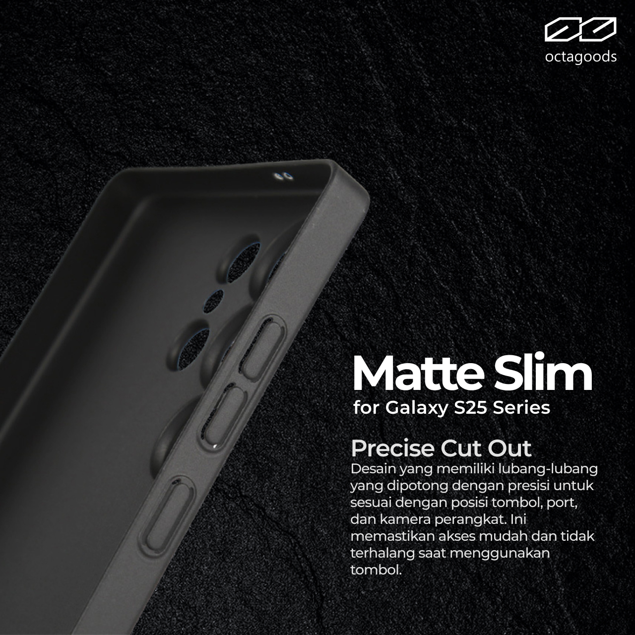 Octagoods Galaxy S25 Ultra Case Matte Slim - Black CB33210