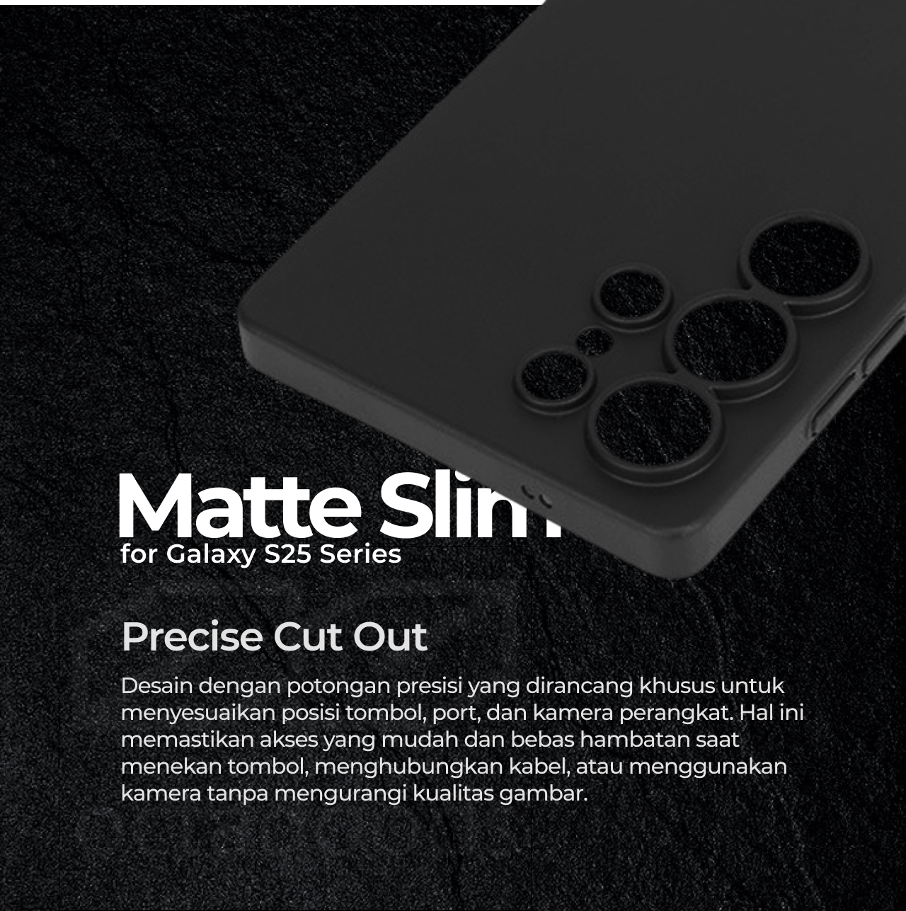 Octagoods Galaxy S25 Ultra Case Matte Slim - Black CB33210