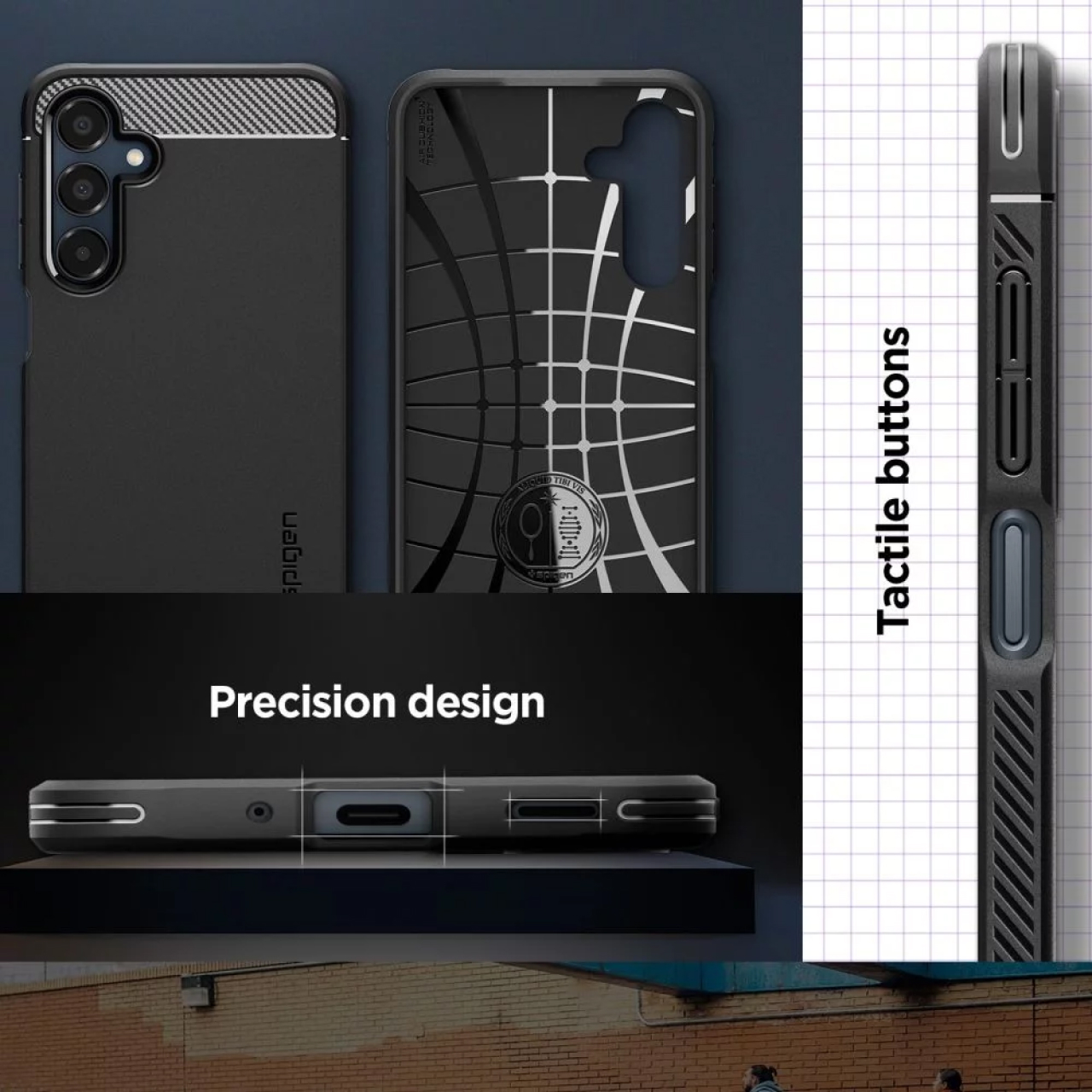 Spigen Galaxy A16 / A16 5G Case Rugged Armor - Matte Black ACS08891