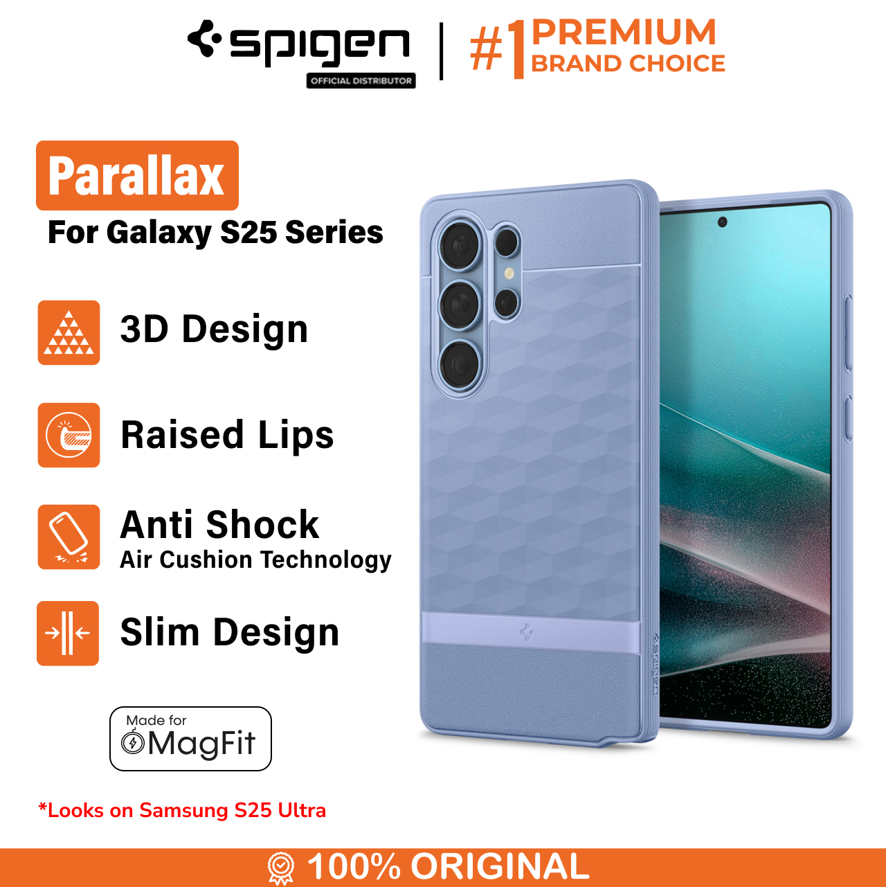 Spigen Galaxy S25 Case Magsafe Parallax MagFit - Purple-ish ACS09062