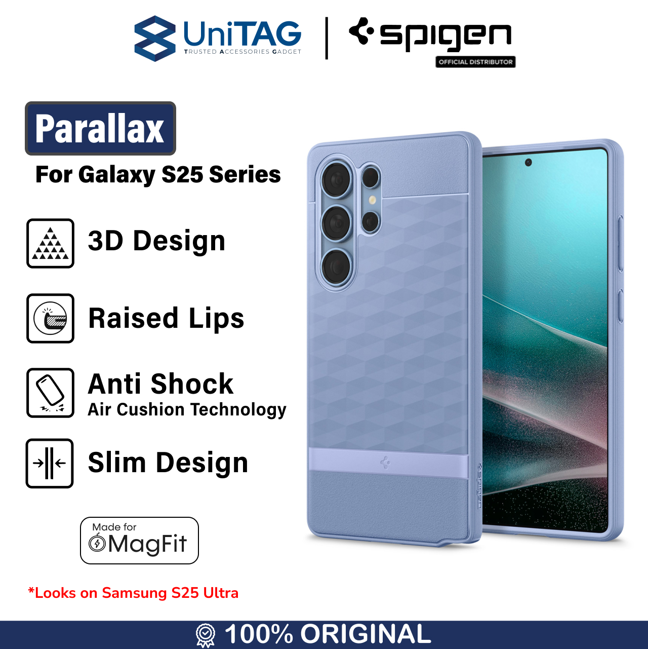 Spigen Galaxy S25 Case Magsafe Parallax MagFit - Purple-ish ACS09062