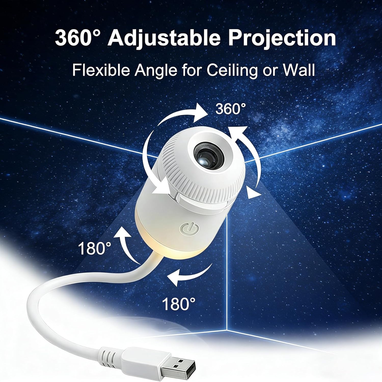 12-DIsk Galaksi Star Proyektor Lampu Tidur Bintang USB LED |12-Disc Galaxy Star Projector Night Light Star Projection USB LED