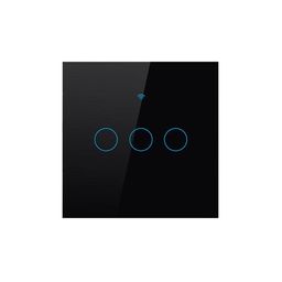 Smart Switch WiFi Tuya Alexa Google Voice Control Touch Panel 1 / 2 / 3/ 4 Gang Hitam | Smart Switch WiFi Tuya Alexa Google Voice Control Touch Panel 1 / 2 / 3/ 4 Gang Black