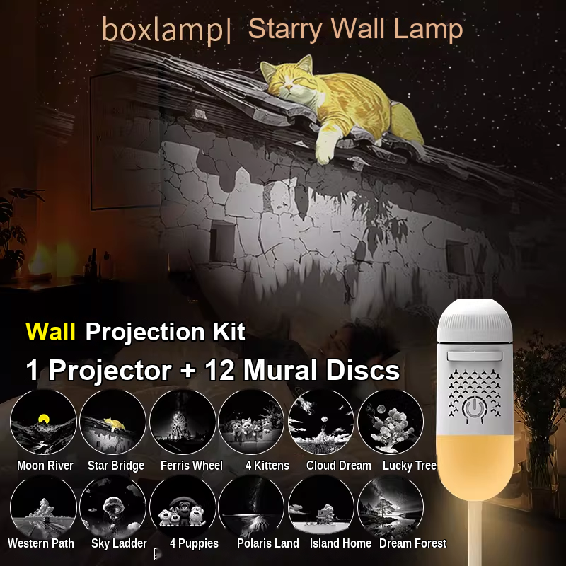 Star Projector 12 Disc Night Light 5w | Proyeksi Bintang 12 Disk Langit Lampu Malam 5w - Split B1152